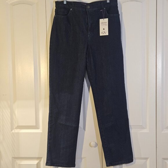 Gloria Vanderbilt Women's Size 14 Jeans Amanda Slimming Stretch Dark Denim NWT - Picture 1 of 6